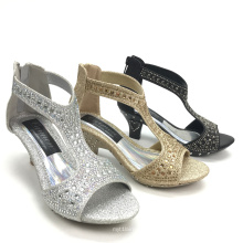 Girls low heel sandals wedding shoes party shoes